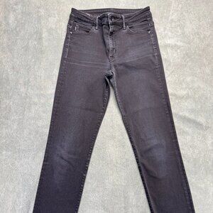 Helmut Lang High Rise Slim Black Jeans Size 28 Stretch Minimalist Designer Denim